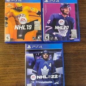 EA Sports NHL 19, 20, 22 PS4 Game Set
